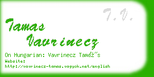 tamas vavrinecz business card